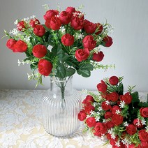 늘솜아뜰리에 고급 성묘꽃 산소 조화 인테리어 조화, 03.미니장미-레드