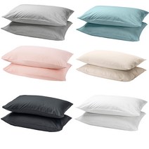 베개커버2p 50x80 호텔침구 베개커버단품 이케아 DVALA 드발라