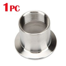 304 스테인리스 위생 홈브루 트라이 클램프 파이프 피, 1pc, K25.4mm(0.5 Inch TC), 1/2