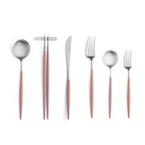 큐티폴 고아 파스텔 컬러 양식기 커트러리 6종 1인조 풀세트 _4color, 로즈