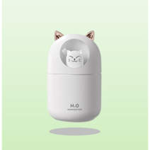 야옹이 가습기 애완 고양이 300ml 대용량 미니가습기 USB 가습기 무드등 필터 5개포함 KC인증 대량구매, 민트
