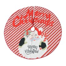 산타 패턴 크리스마스 트리 스커트 크리스마스 트리 스커트 매트 소박한 휴가 장식 장면 배열 드레스 업 용품