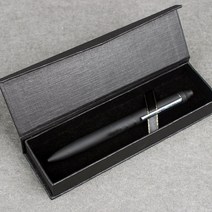 자석 덮개 만년필케이스 선물용 볼펜 포장 펜슬 기프트 상자, 블랙 (03-188A)