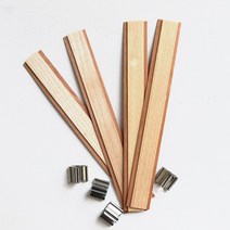 올댓허브 부스터 우드심지XL(탭포함)-용기지름9~10cm 캔들 심지, 4개