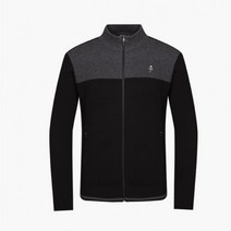 까스텔바작 남성 톤온톤 조직 믹스 하이넥 집업 가디건 / BG0WSJ204BK1