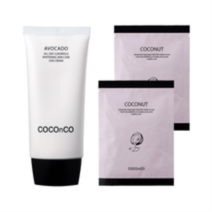 코코앤코 톤업 선크림50ml (마스크팩2장증정) 올인원선크림 톤보정선크림, 3개