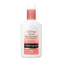 Neutrogena 뉴트로지나 오일 프리 여드름 페이셜 모이스처라이저 with.5% 살리실산 트리트먼트 핑크 자몽 파이팅 페이스 로션 번들거림 & 논코메도제닉 4 fl. 온스