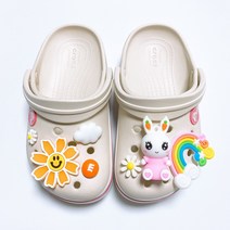 바니바니 토끼 무지개 버튼 실내화파츠 실내화 꾸미기 신발파츠 신발장식 악세사리 캐릭터 세트 7P