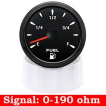 유면계 유량계 0-190Ω 240-33Ω 연료 레벨 게이지 52mm 7 색 LED 오일 탱크 레벨 표시기 해양 보트 자동, 03 0-190ohm BN