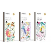 팬톤컬러칩 팬톤 PANTON 컬러북 팬톤북 팬톤칩 Mideer 6 색 를위한 매직 워터 색칠하기 책 20 시트 포켓 솔리드 수채화 색칠하기 책 페인트 브러시 diy 책갈피, 3권 세트