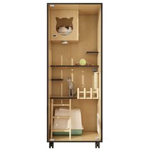 고양이 빌라 럭셔리 캣타워 호텔 놀이터 반려묘 아파트, 로그 색상 120x90x60 더블 네스트