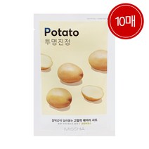미샤 에어리 밀착 시트마스크 10매 19g, 감자 10매