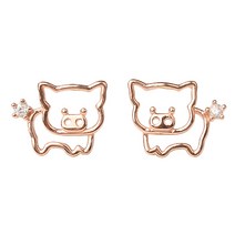 코알라주얼리 14K 아기 돼지 귀걸이