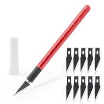 유압 FOSHIO-포장지 메스 나이프 금속 칼 비닐 스티커 절단 나무 조각 공예 손 도구, [04] Red