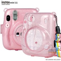 헤링본 카메라 슬링백 소형 대형 파티션 가방 DSLR가방 파우치 용 투명 케이스 스탈, Mini11 핑크 글리터