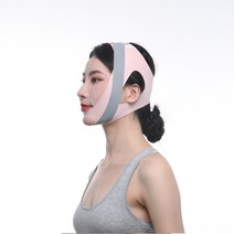 벌어진입 코골이 방지 수면 교정 벨트 수면중 입벌림 턱 압박 벤드, 마킹 방지 핑크 이중 지원_S