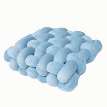 등받이쿠션 대형 침대 방석 허리 inyahome 홈 장식 던지기 매듭 사각형 베개 수제 소파 쿠션 소파 베개 거실 침실 사무실 장식 회색, GP 아이스 블루, 40x40x12cm, 19 아이스 블루