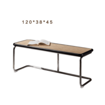 라탄 벤치 의자 2인용 긴 벤치형 식탁의자 등받이없는 현관 원목 인테리어 가구, A