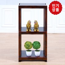 다한수제고가구 통홀쭉이2단 엔틱진열장 원목진열장 인테리어진열장, 단품