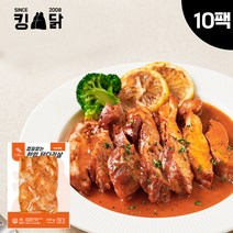 킹닭 껍질없는 한입 닭다리살 200g x 10팩 통닭다리살 통다리살 식단관리 닭다리 순살 슬라이스, K-로제맛 200g x 10팩, 10개