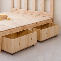 올리브가구 레몬오일 DIY 원목 평상 침대프레임 돌침대 서랍장 싱글침대 슈퍼싱글침대, DIY평상형