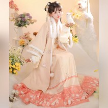 환혼 소매 빈티지 생활한복원피스 스몰웨딩 패션 무늬 자락 기모 철릭 꽃자수