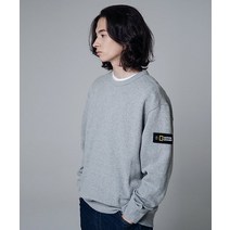 내셔널지오그래픽 N224USW901 스탠다드 벨룩스 세미 오버핏 기모 맨투맨 티셔츠 M 그레이