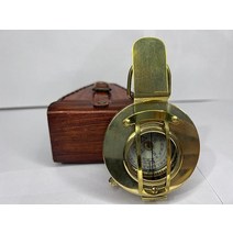 WORLD KING MART - 3인치 황금색 광택 골동품 해상 군사 나침반/빈티지 시니 마감 나침반 황동으로 구성