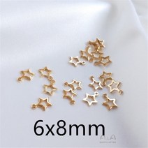 14K 골드 채워진 중공 곡선 심장 모양의 액세서리 diy 첫 번째 연결 귀걸이 매달려 장식품, 1PCS, 05 6x8mm