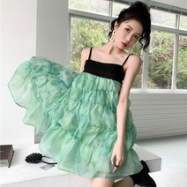여름 캉캉 원피스 오버핏 루즈핏 미니 인박카072