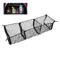 Zento Deals 블랙 메시 3 포켓 트렁크 카고 오거나이저 보관 네트 406076