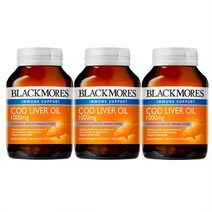Blackmores Cod Liver Oil 블랙모어스 코드리버오일 대구간유 1000mg 80정 3팩, 1개