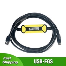 Samkoon FGs 시리즈 PLC 프로그래밍 케이블 USB 포트 다운로드 통신 라인 USB-FGS, [01] Black
