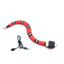 고양이 장난감 용품 스마트 감지 고양이 장난감 전기 뱀 대화형 USB 충전 개 위한 놀리는 애완 동물 액세서리 973bEA4e1, 01 red electric, 01 Red electric