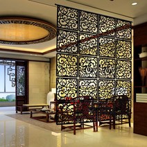 셀프 가벽 설치 저 비용 공간분리 가림막 주방 파티션 나무 스크린 접이식 방 칸막이 출입구 문 조각 빈티지 스타일 장식 커튼 Biombo2 피스, 39x39cm, Pattern 2