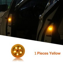원격 시동 경보기 1/2/4Pcs 문 열림 안전 경고 범용 LED 충돌 방지 램프 마그네틱 센서 스트로브 깜박이 알, 05 1 PCS  Yellow
