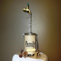 수기운보충 물레방아 벽천분수 연못 태양광분수 세트 레트로 보이지 않는 흐르는 주둥이 급수 분수 부동 탭 분수 물 분수 실내 야외 요정 정원, a