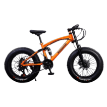 광폭타이어자전거 MTB 스노우 4.0 초대형 와이드 타이어 바이크 충격 완화 오프로드 산악자전거, 기본, 기본, 20인치 오렌지