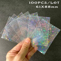 해외 카드 보드 게임 카드 슬리브 스위트 하트 호일 투명 레이저 클리어 YGO PKM 사진 Kpop 프로텍터 트레, 14 LittleStar61x88mmTOP