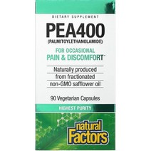네츄럴팩터스 PEA 400mg 팔미토일에탄올아마이드 홍화유 1통, 90정, 1개