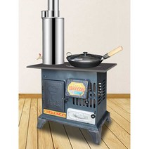 벽난로 주물 시골 펜션 불멍 사무실 회사 공장 난로, 향상형스토브+2m튜브세트