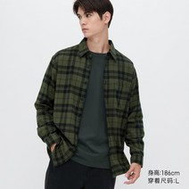 유니클로 남성 플란넬 체크 셔츠 (신상 업그레이드 긴팔 캐주얼 셔츠 자켓) 453171uniqlo