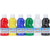 콕스 토이컬러 120ml 6색 그림 미술 물감 유아 아동 키즈 어린이 유치원 그리기 교구