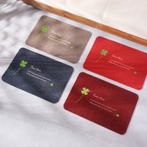 행운 네잎크로바 발매트 가정 가게 모던 예쁜 가벼운 부드러운 업소용 가정용 현관 출입문 주방 거실 아이들놀이방 욕실앞 베란다 논슬립 미끄럼방지 북유럽 침실 문 입문 카펫(네이비)