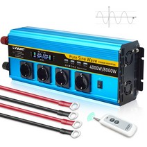 LVYUAN 순수정현파 인버터 블루 파워 220V 차량용 2000W&8000W, 12V, 8000W, 1개