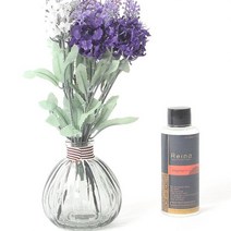 레이나퍼퓸 퍼플라벤다 호박 플라워디퓨저 150ml, 투명화분병/아카시아