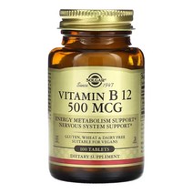 솔가 비타민B12 500mcg 만니톨 스테아르 산 100정, 1개, 기본