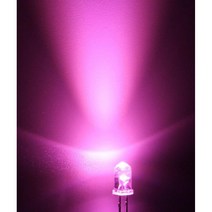아두이노 LED(5파이 5mm 고급 고휘도 투명 핑크색 LED Pink 발광다이오드), 묶음(10개)