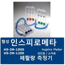 협성 인스피로메타 (Inspiro Meter) HS-IM-1900 HS-1M-1200 폐활량측정기 재호흡기 폐기능검사, 성인용IM-1900, 1개