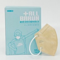 [국내제조]올바른 비말차단마스크 KF-AD 30매입 새부리형 (컬러), 소형 비말, 베이지